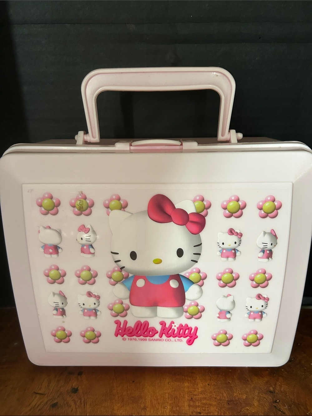 Sanrio VTG Hello Kitty 1998 Vintage Light Pink Plastic Carrying Case